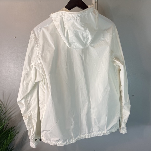 Moncler Men's White Hooded Rain Coat Jacket Size M Wind Water Proof - Picture 7 of 9